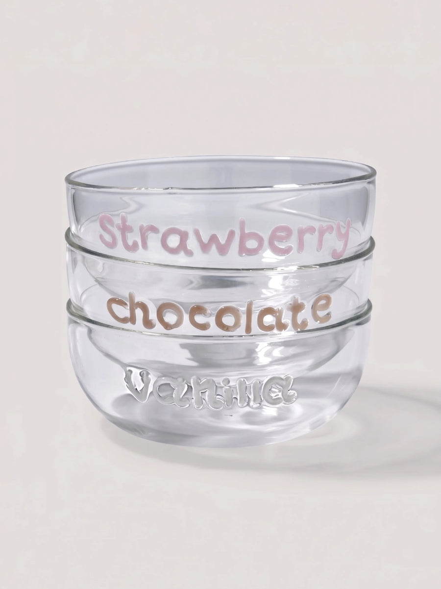 Ice Cream Bowls Set of 3