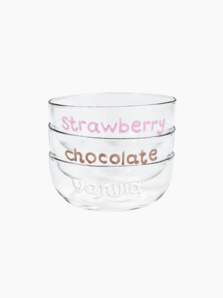 Ice Cream Bowls Set of 3