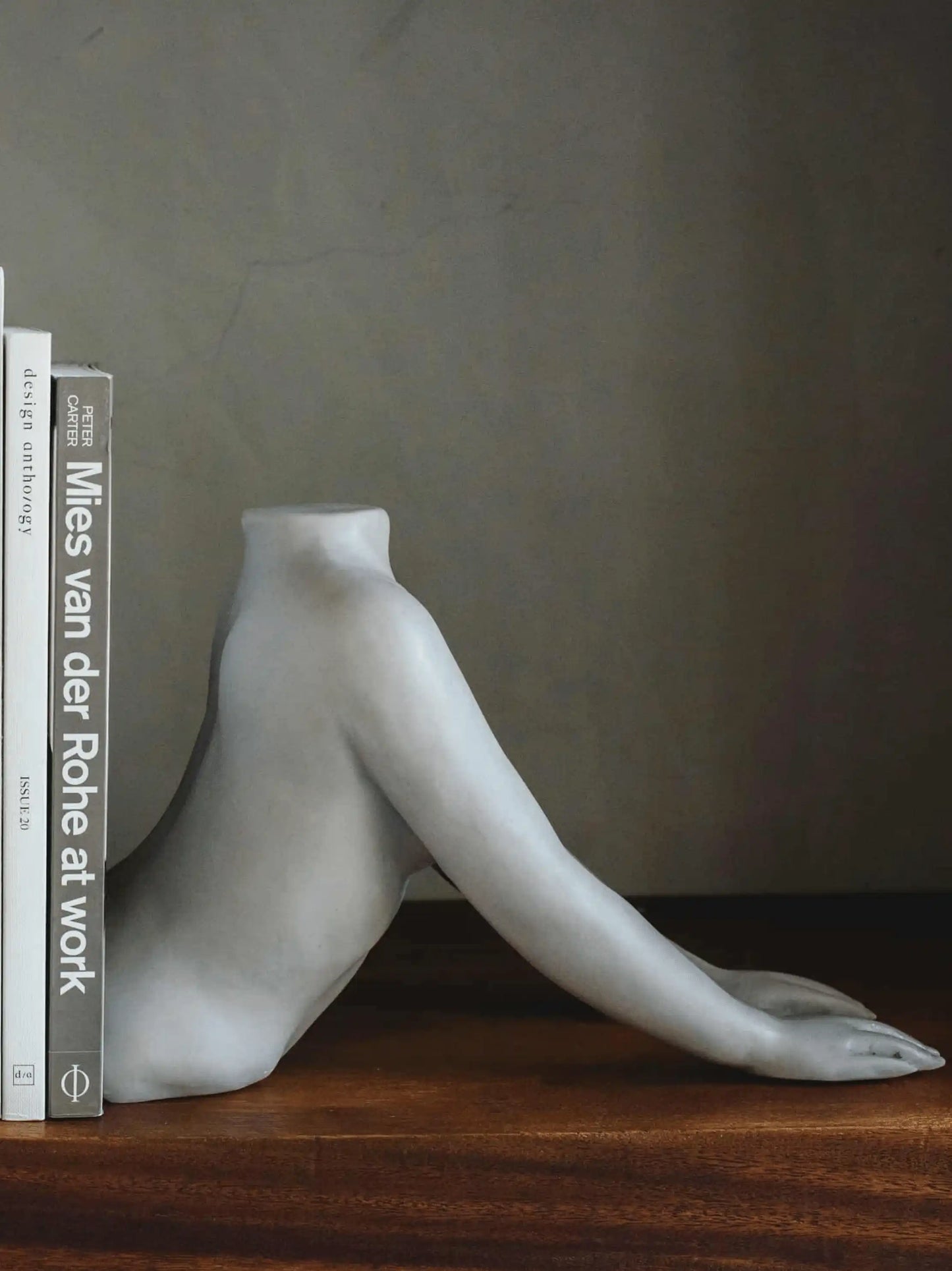 Stone Sculpture Pose Bookends