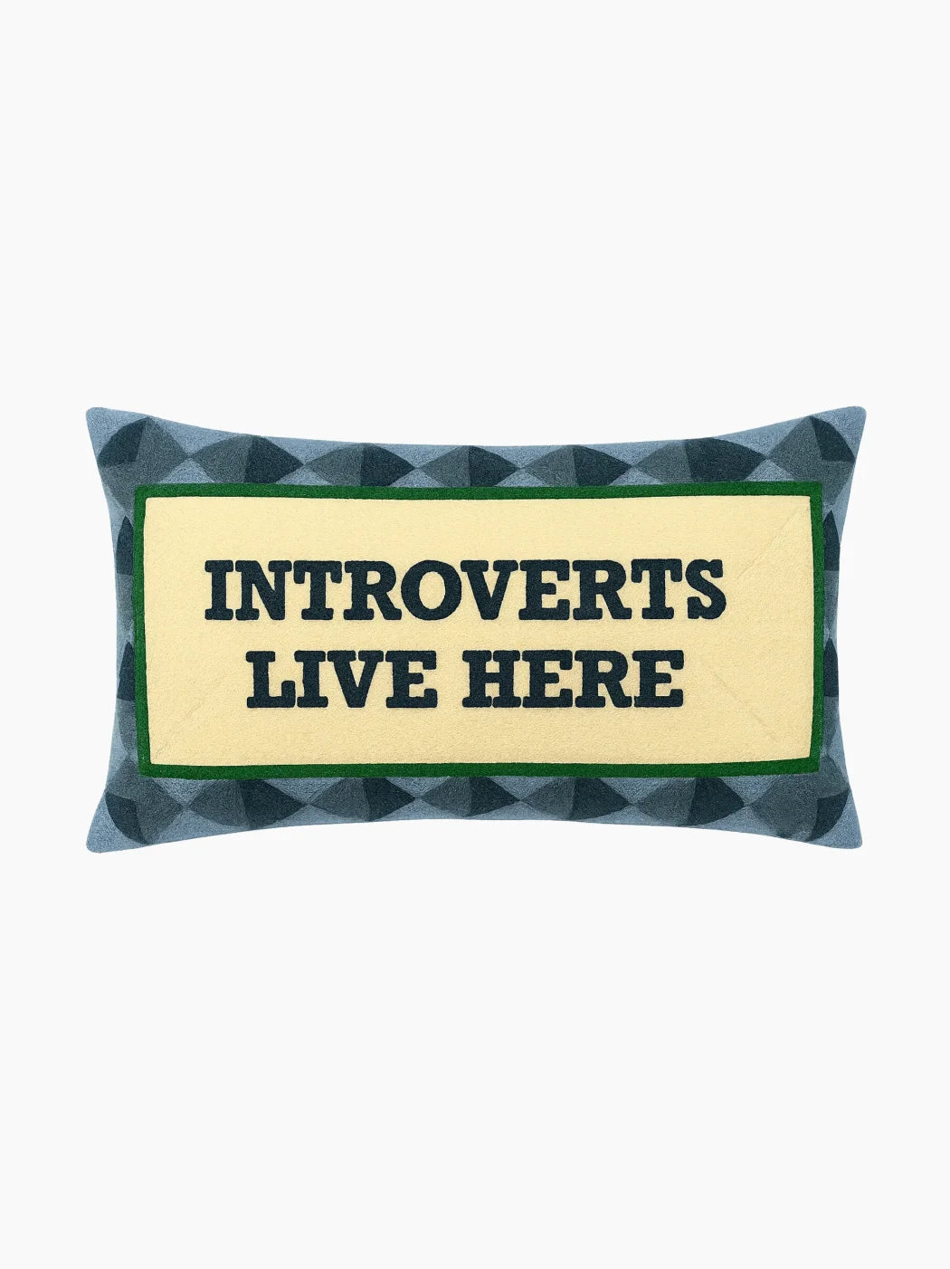 Introverts Live Here Needlepoint Cushion