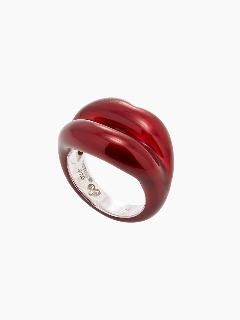 Juicy Red Lips Ring