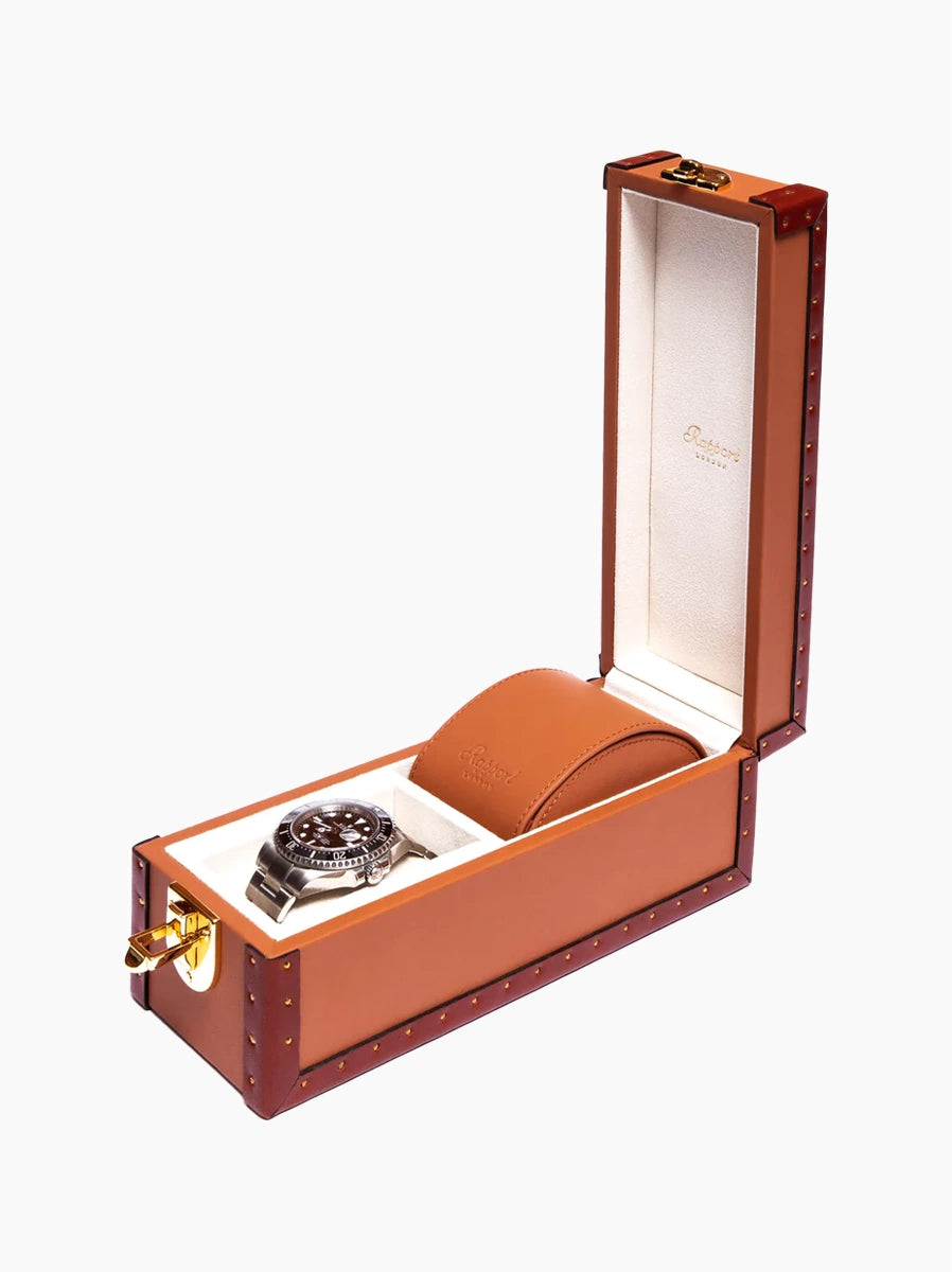Kensington Leather Two-Piece Watch Box