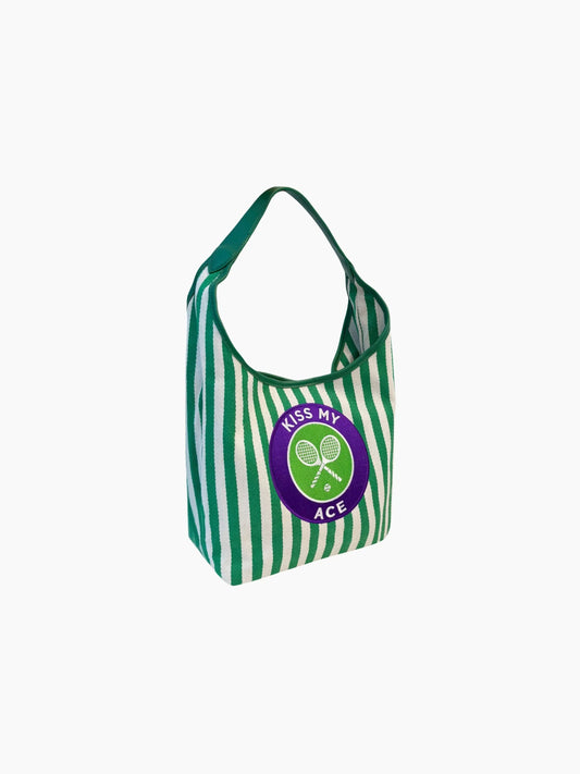 Kiss My Ace Embroidered Bag
