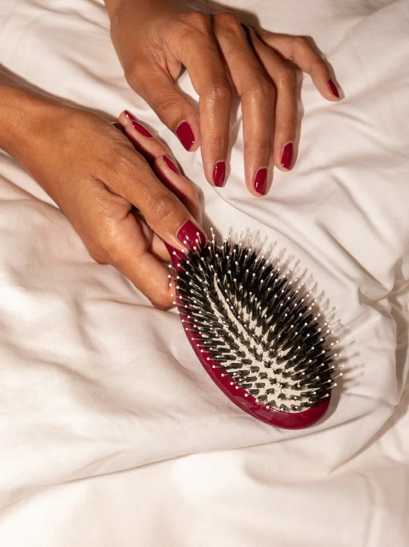 Cherry Red Mini Hairbrush