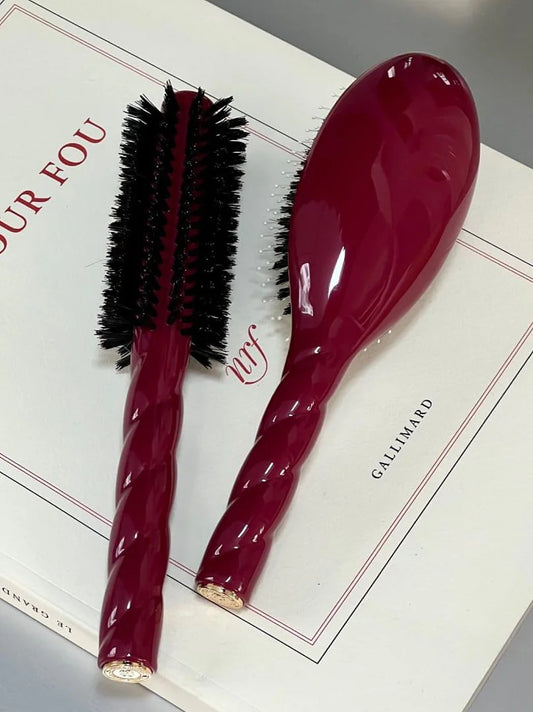 Cherry Red Mini Hairbrush