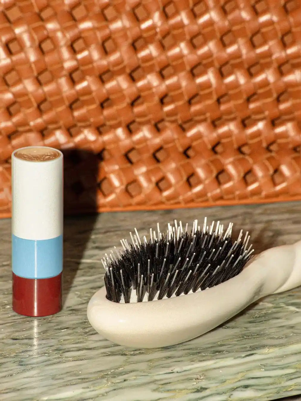 White Mini Hairbrush