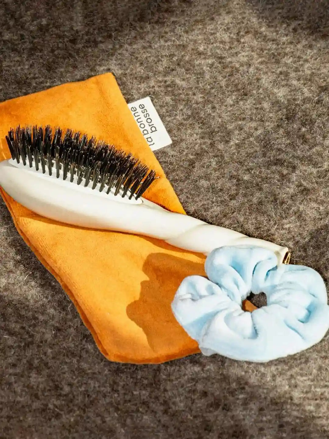 White Mini Hairbrush