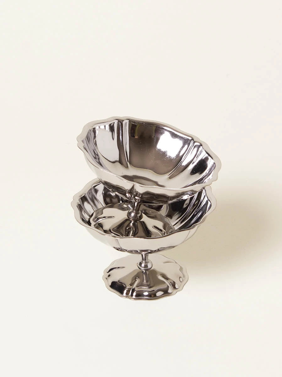 Low Silver Coupes Set of 2