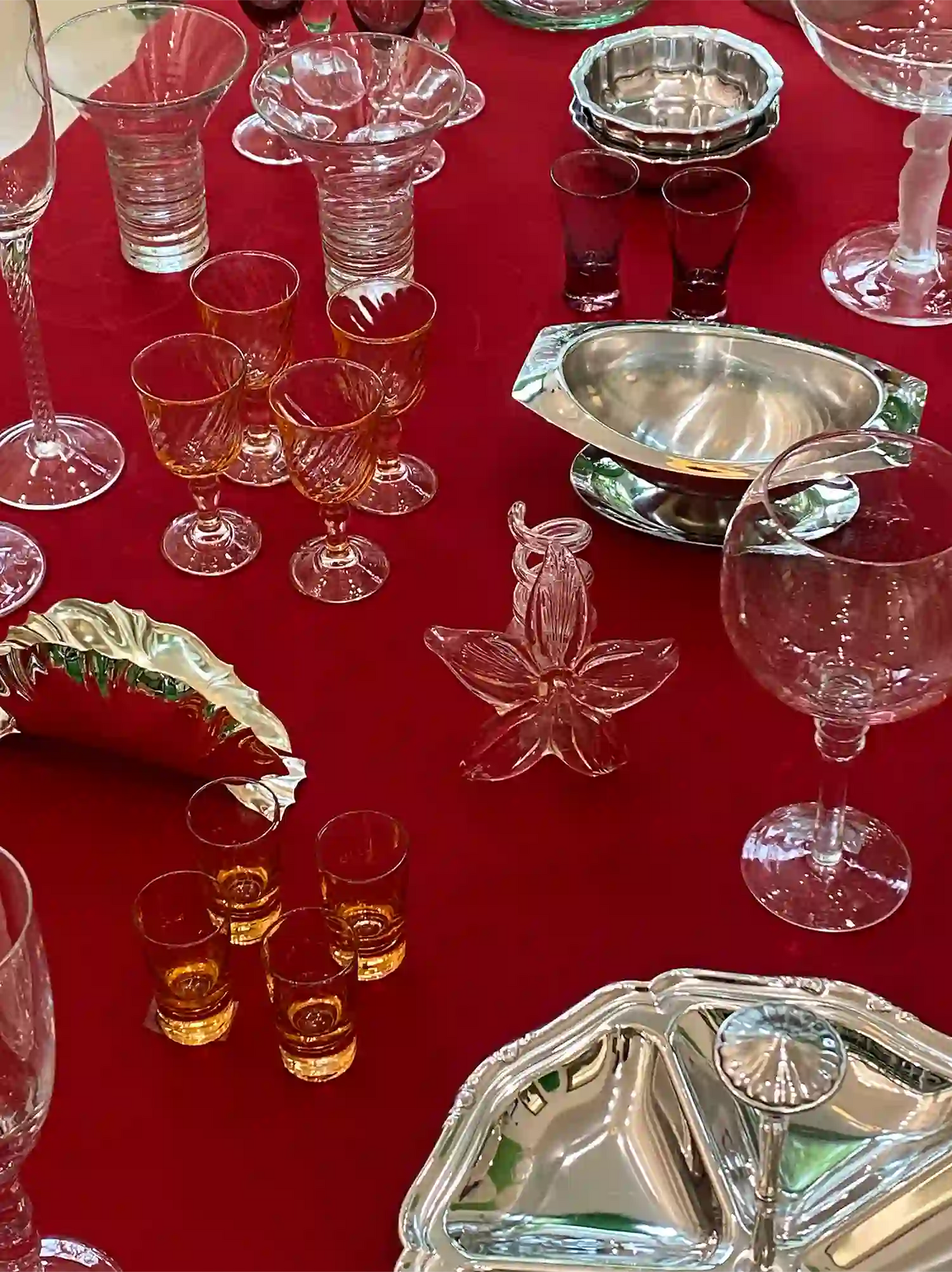 Silver Snack Tray With Handle