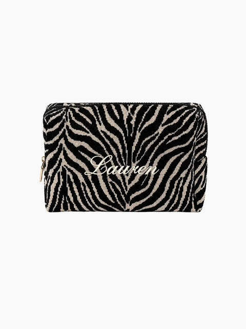 Personalised Zebra Large Pouch
