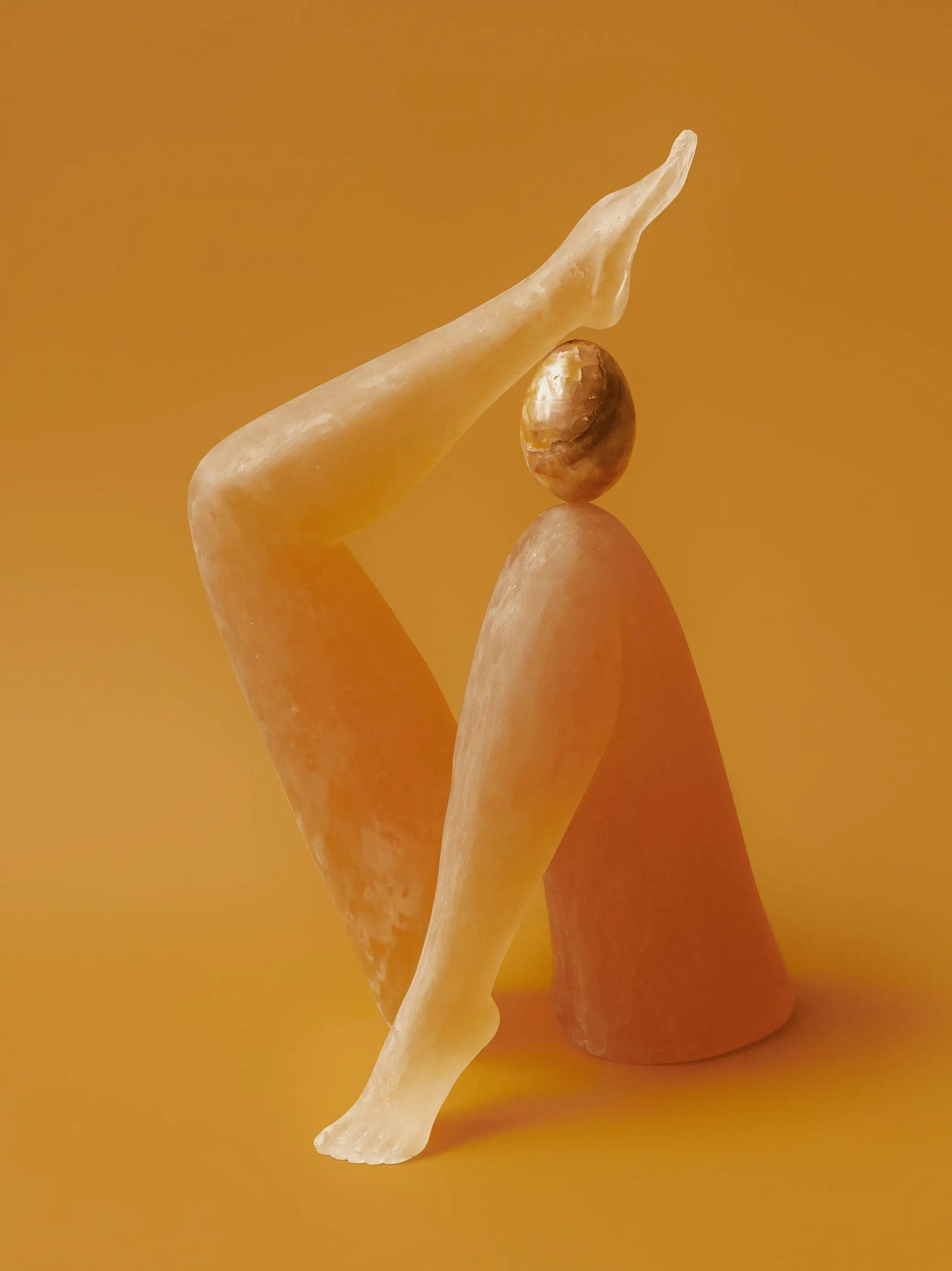 Amber Resin Legs Sculpture