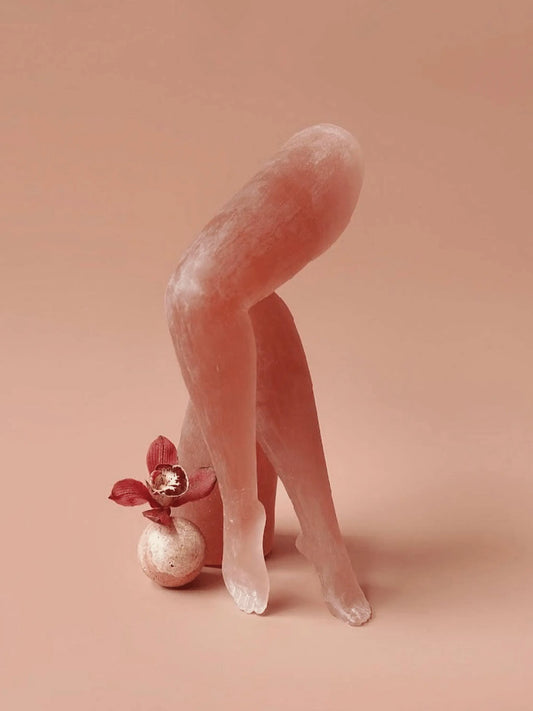 Pink Resin Legs Sculpture