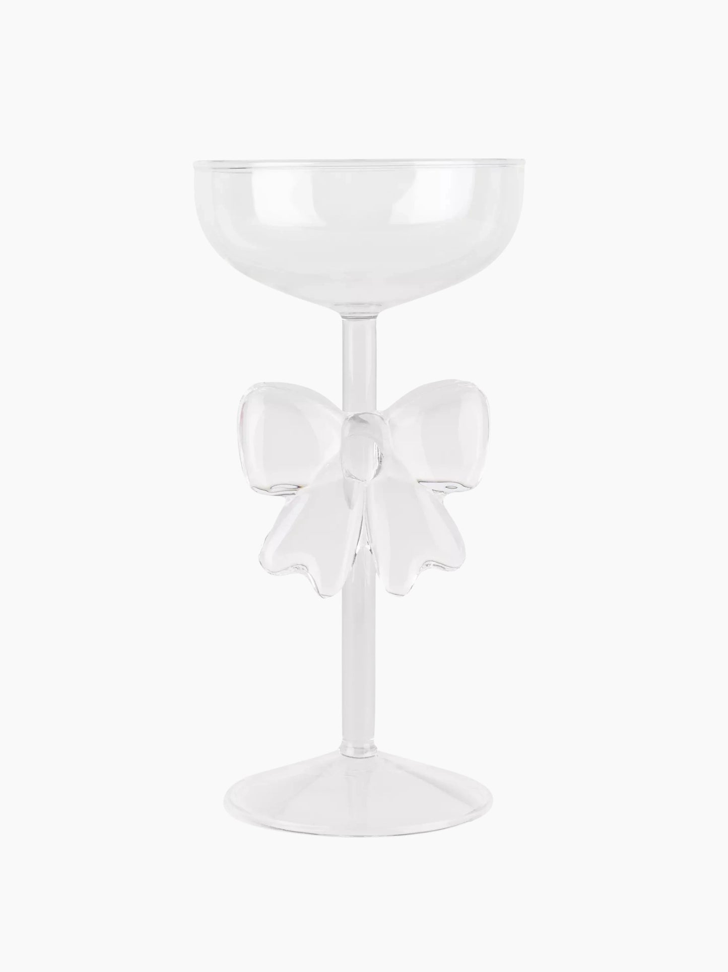 Clear Bow Cocktail Glass