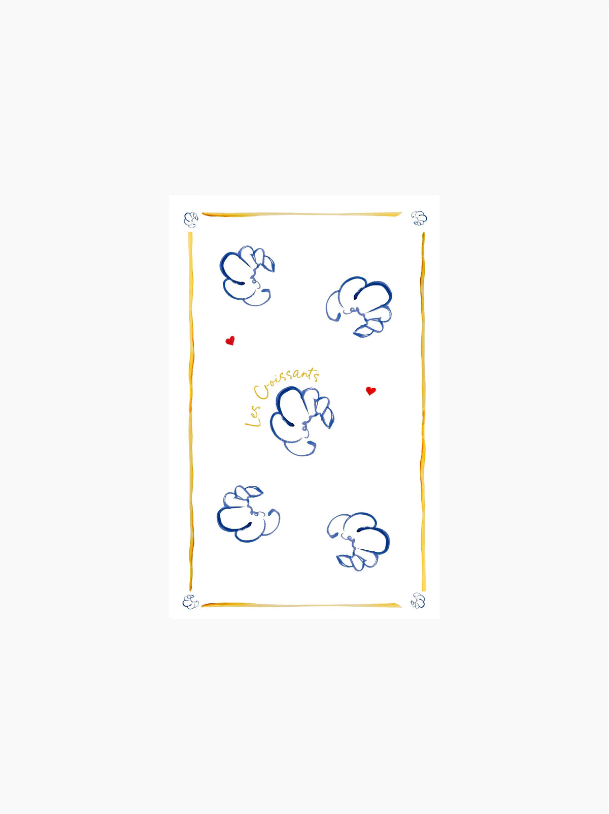 Les Croissants Tea Towel