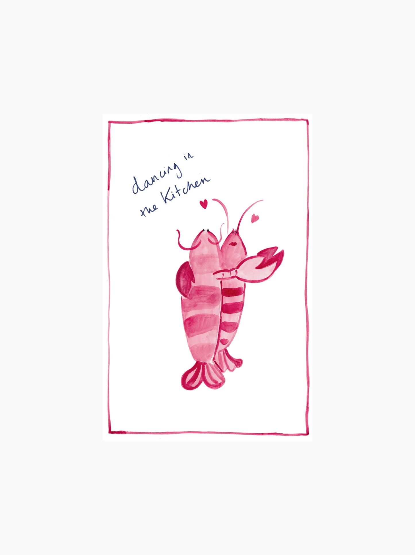 Dancing Lobsters Tea Towel