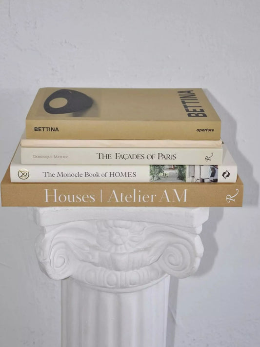 The Beige Coffee Table Book Stack