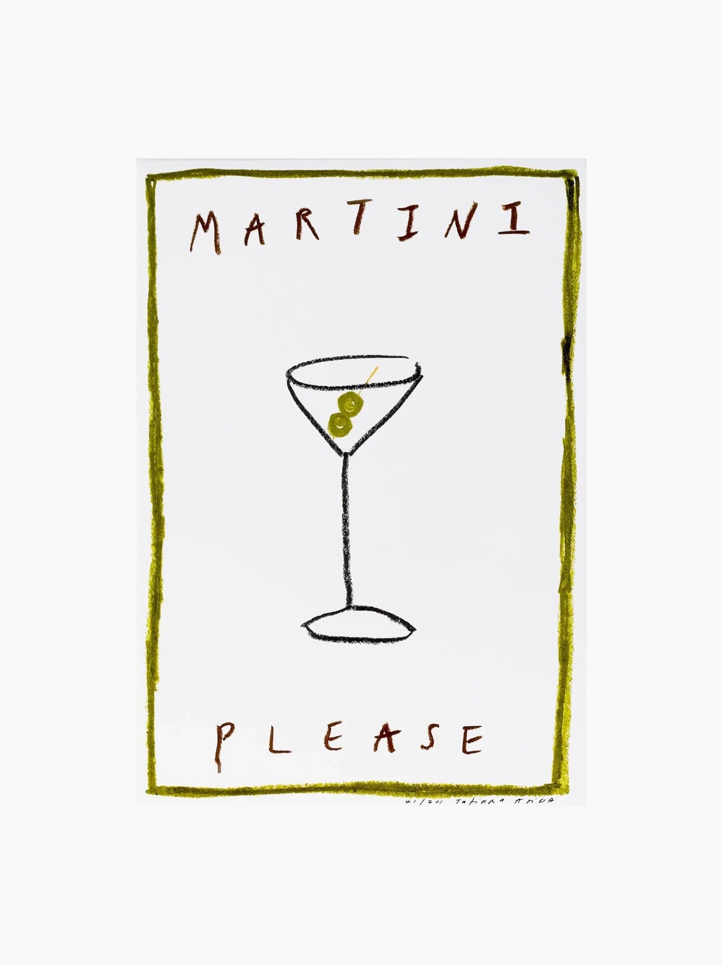 Martini Please Art Print