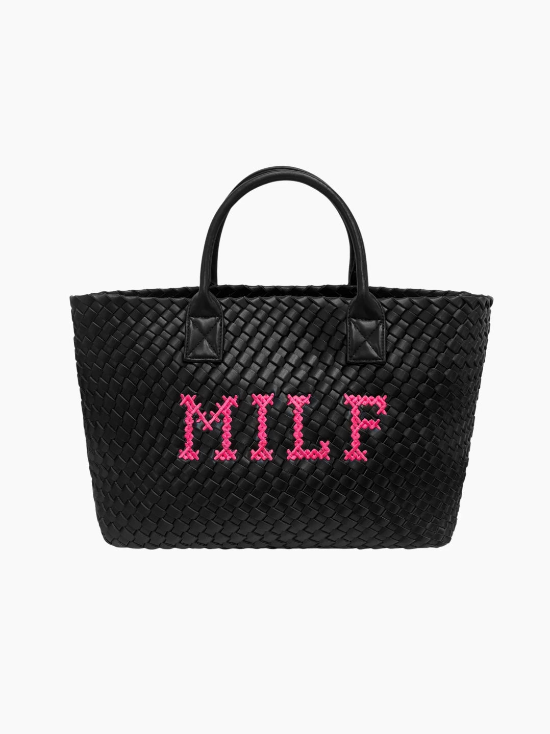 MILF Embroidered Woven Bag
