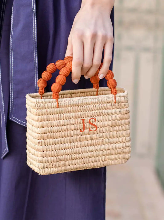 Orange Mini Basket Bag