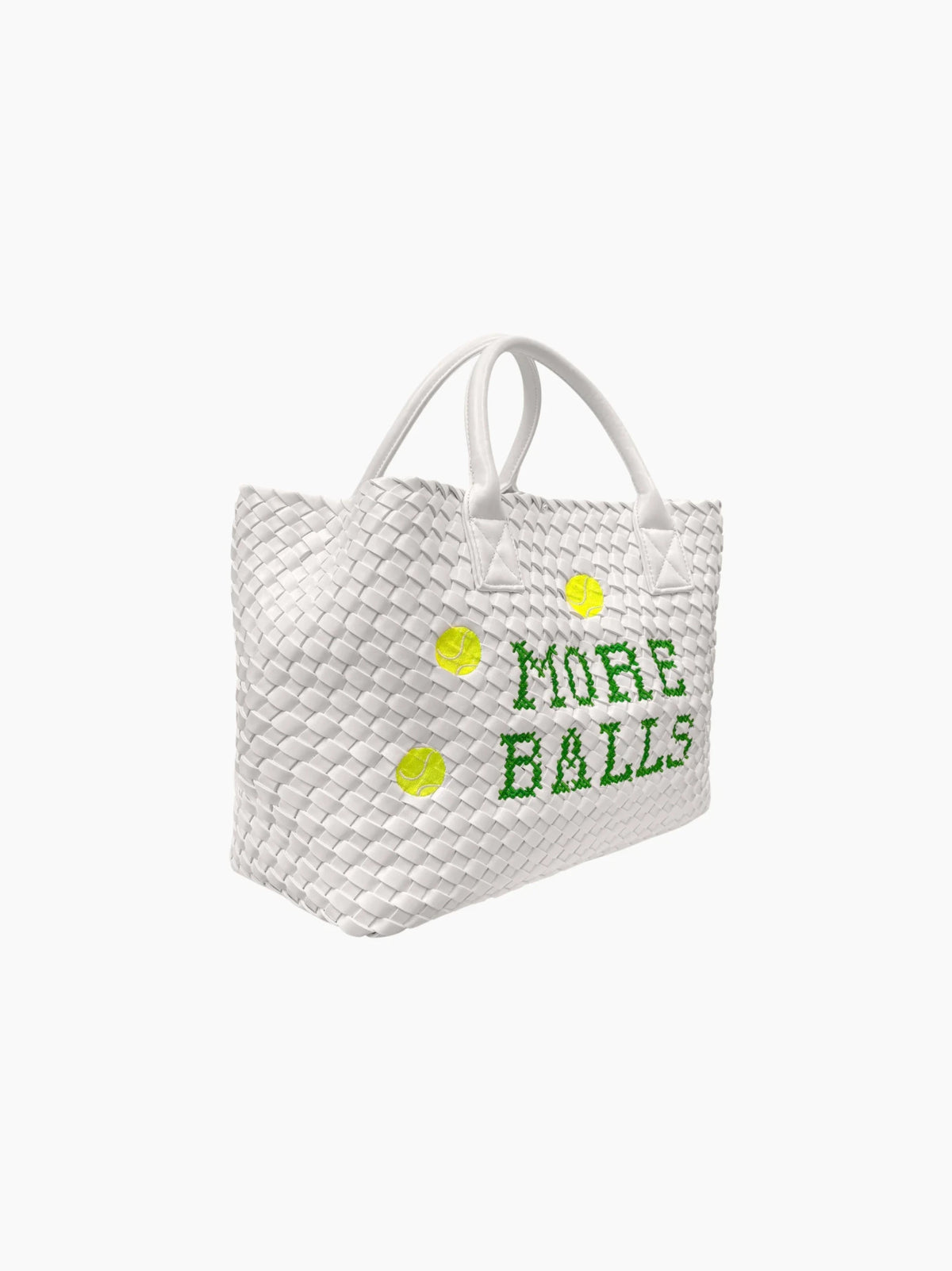More Balls Embroidered Woven Bag