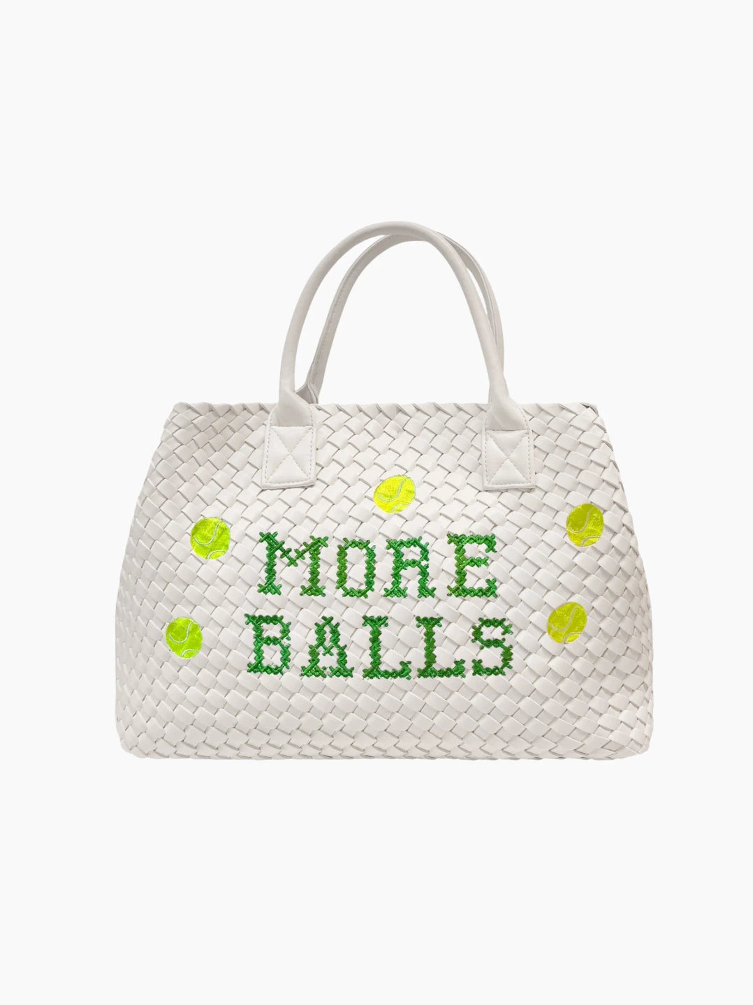 More Balls Embroidered Woven Bag