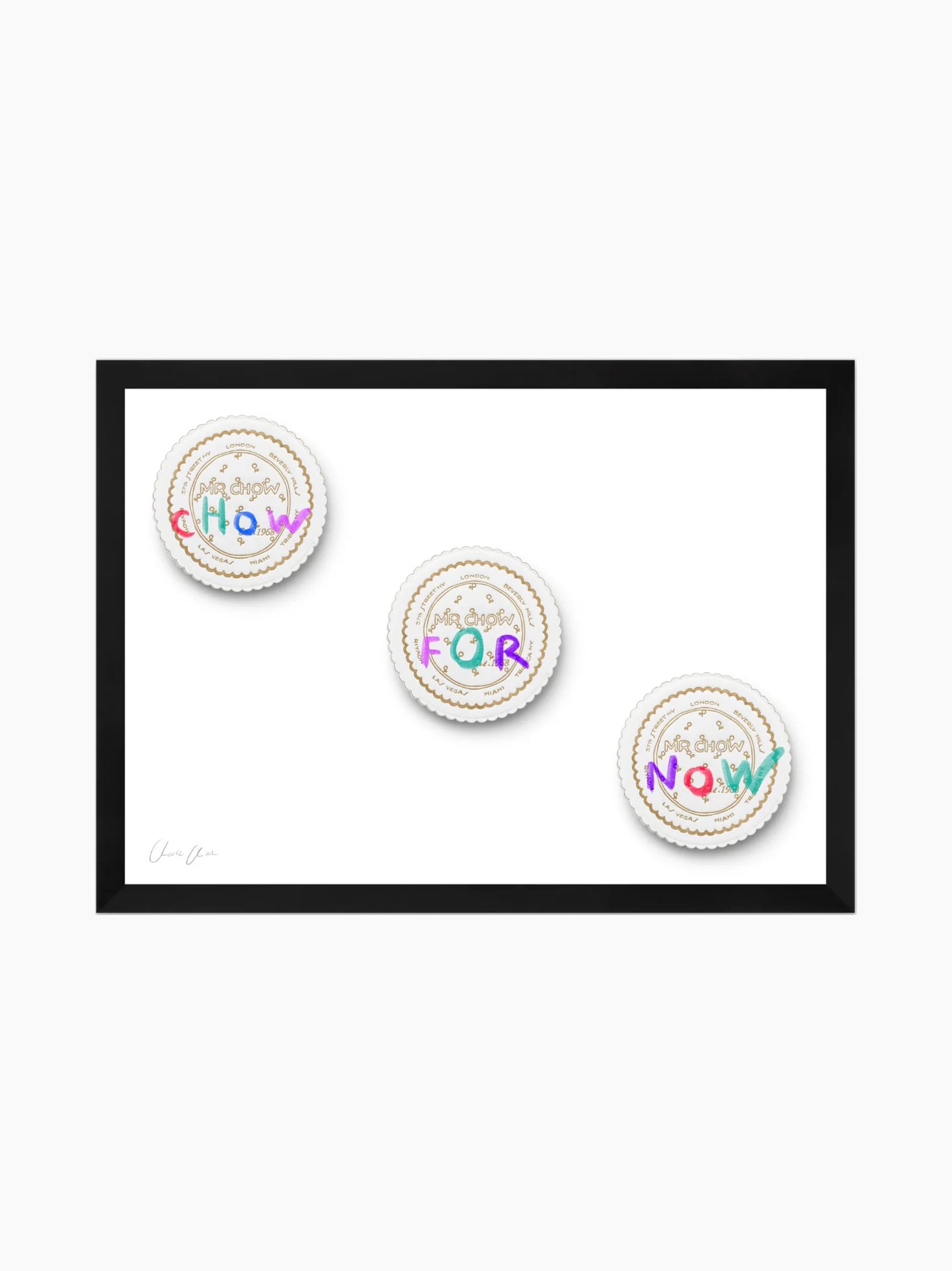 Coaster at Mr Chow Framed Art Print