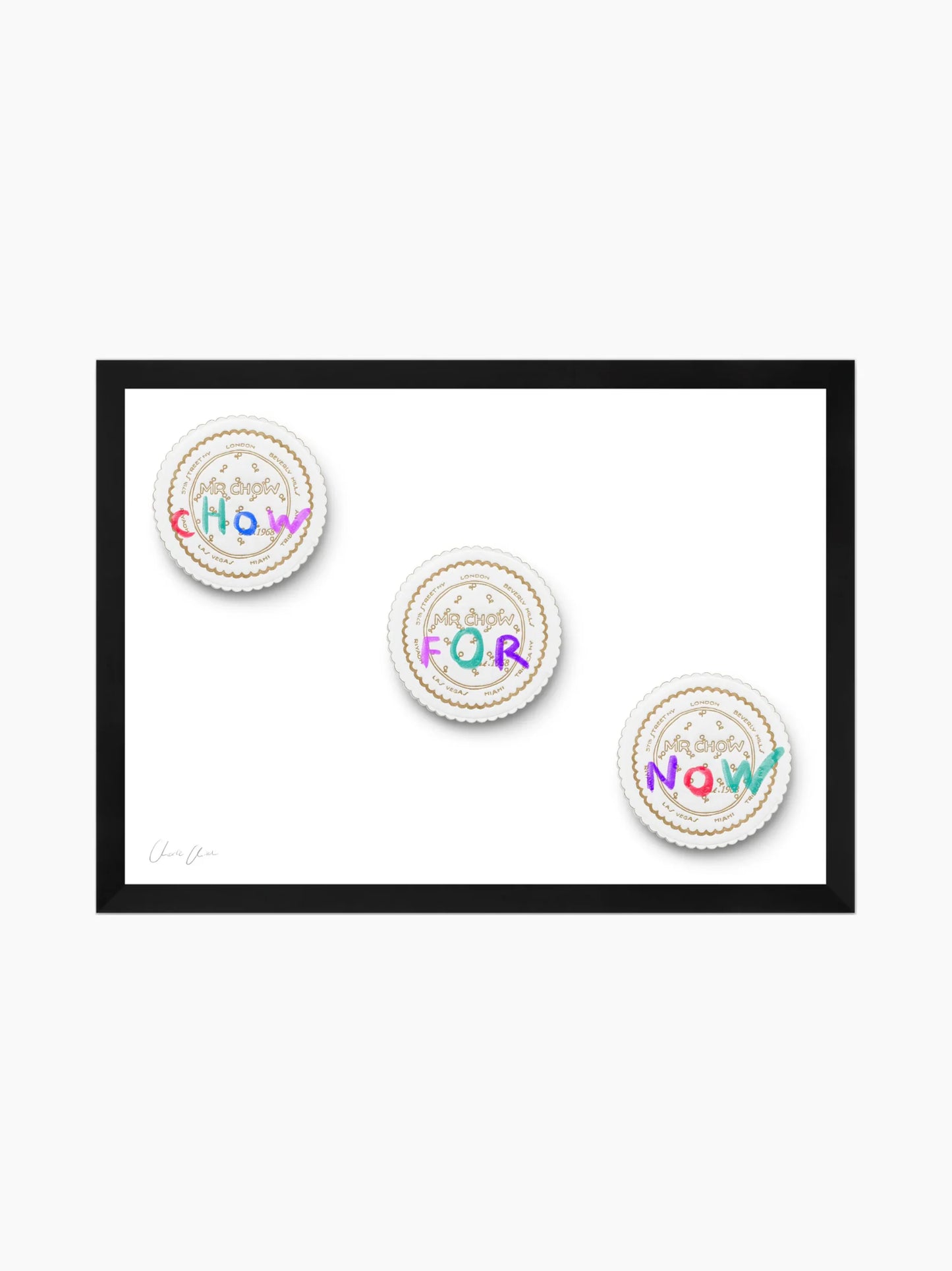 Coaster at Mr Chow Framed Art Print