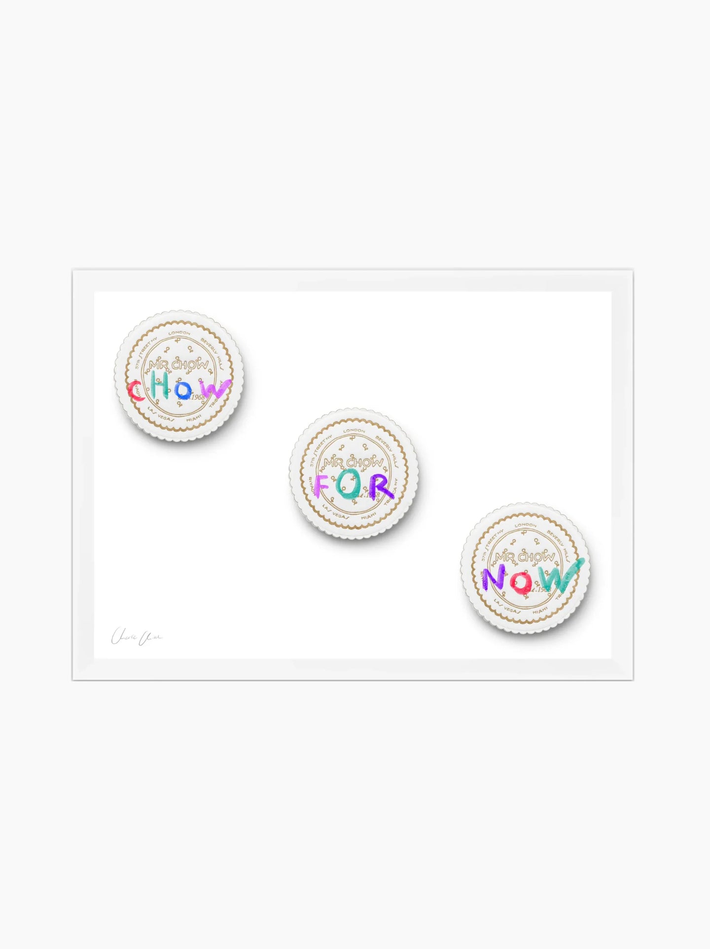 Coaster at Mr Chow Framed Art Print
