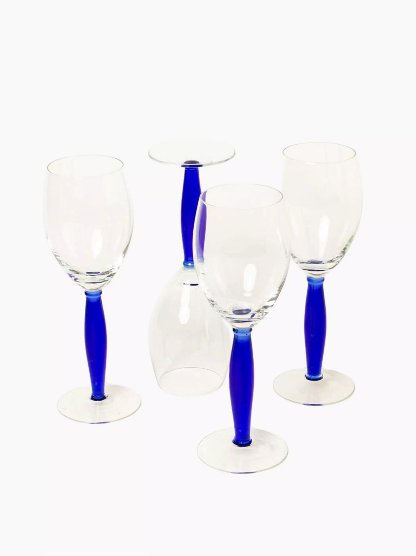 Blue-Stem Wine Glass Set of 4