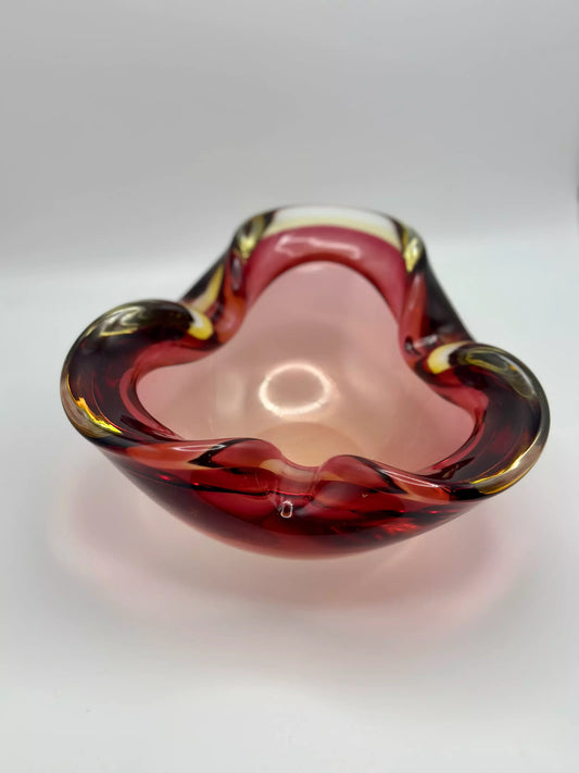 Pink Murano Sommerso Bowl