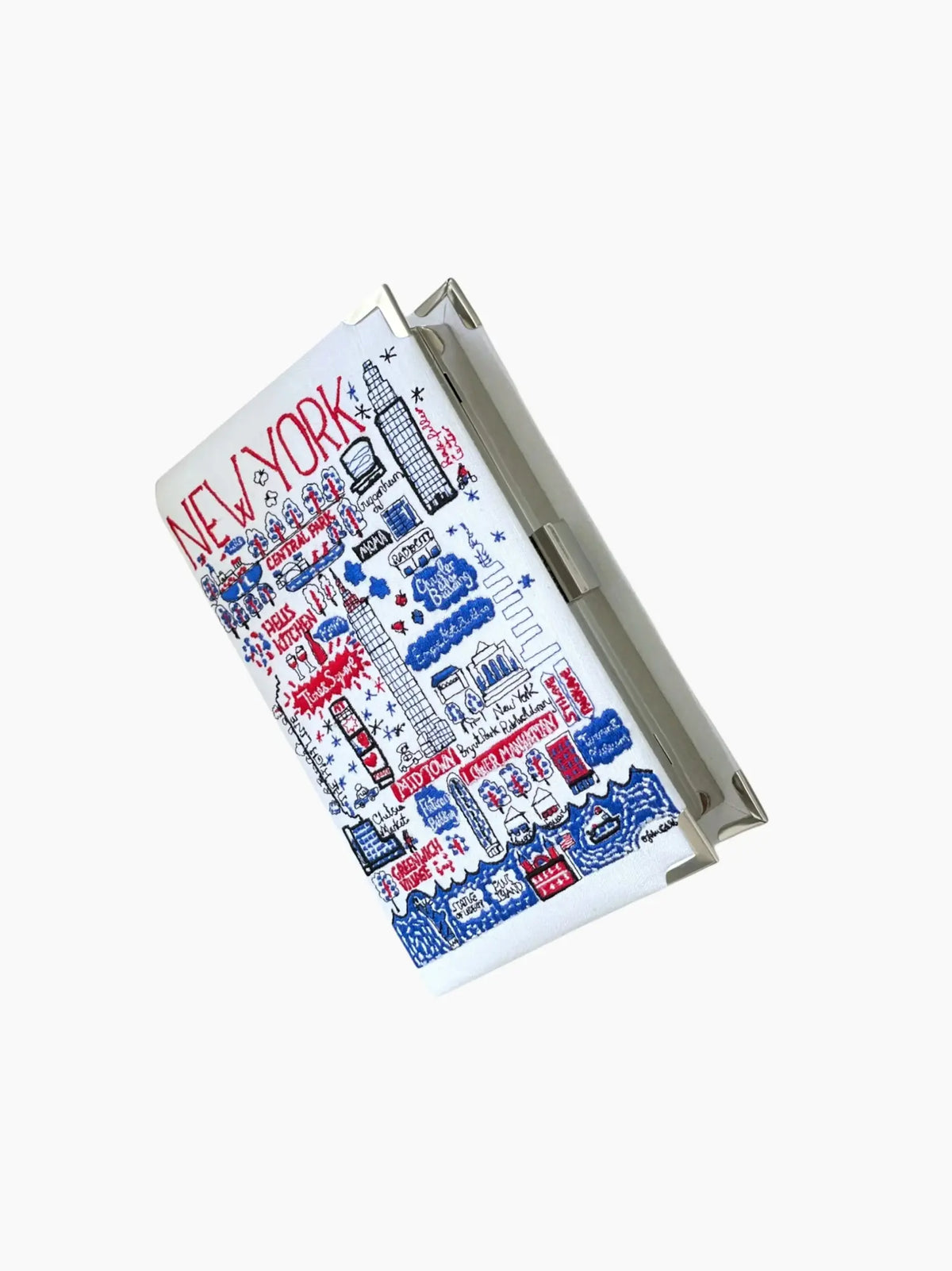 New York Embroidered Clutch