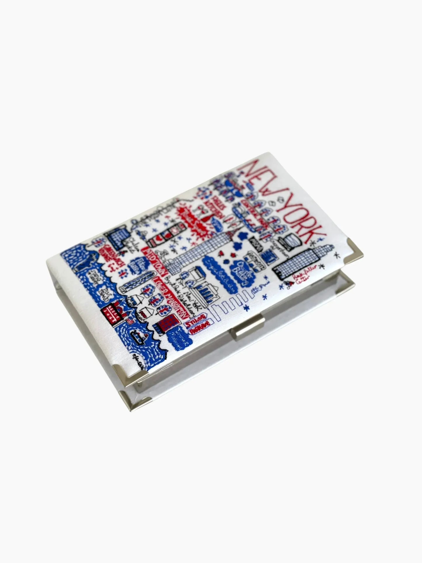 New York Embroidered Clutch