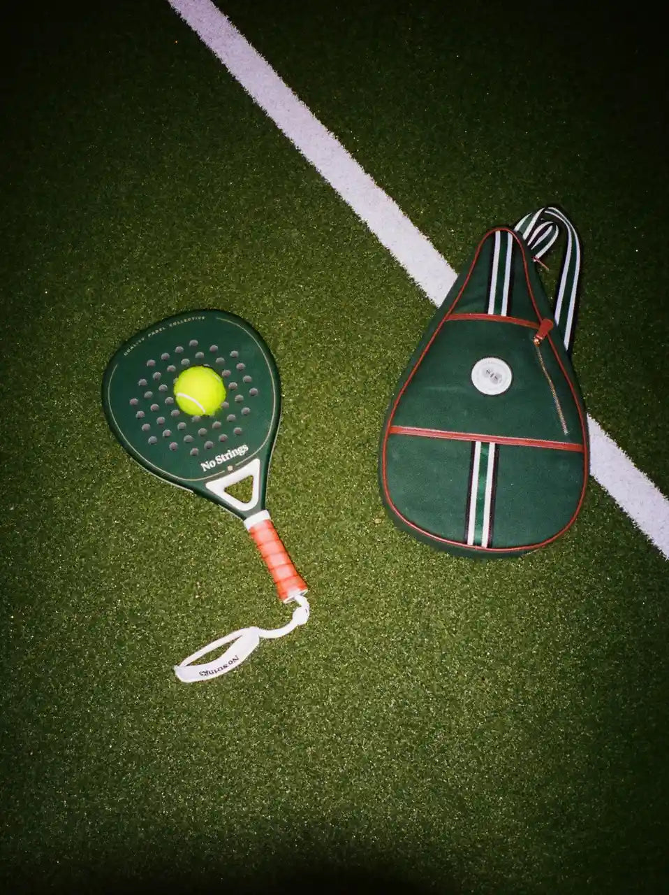 Padel Racket String Green and Cream Padel Racket | The Go-To