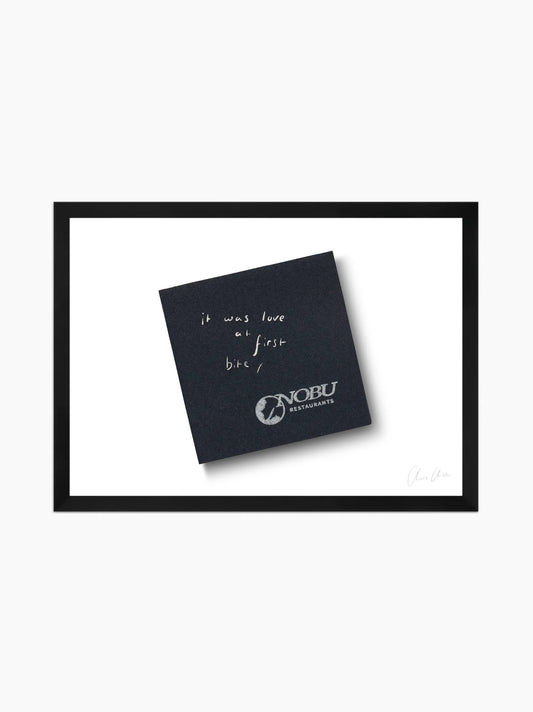 Napkin at Nobu Art Print