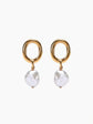 Gold Pearl Letter Earrings