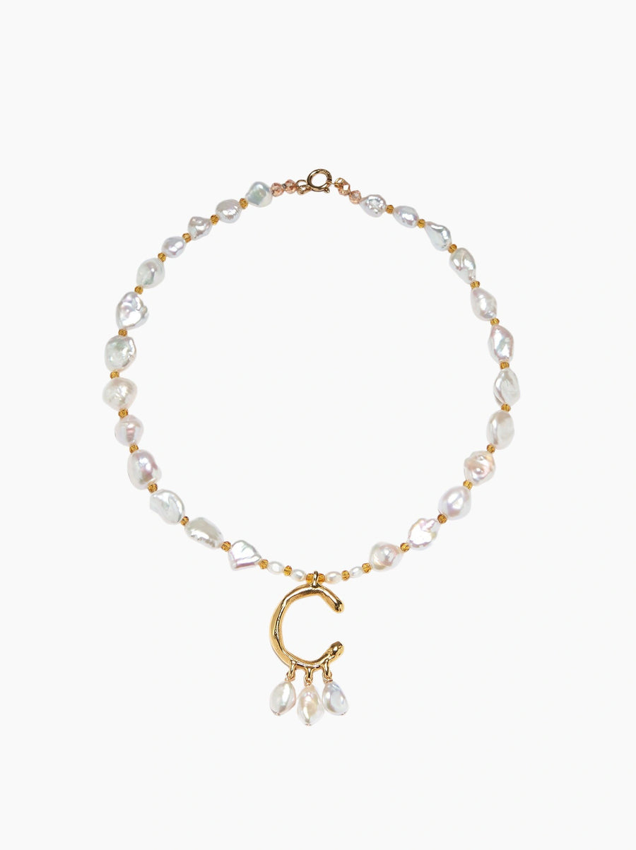 Pearl Letter Necklace