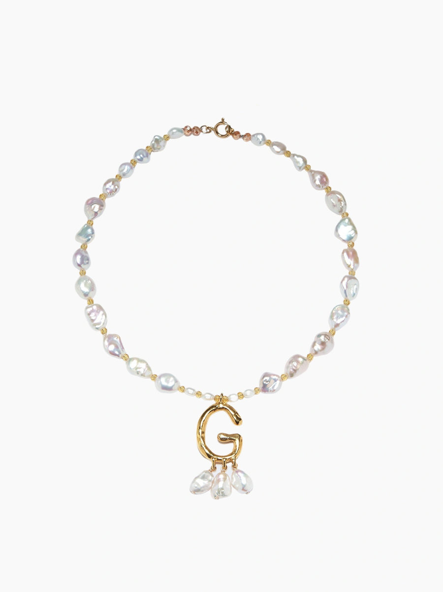 Pearl Letter Necklace