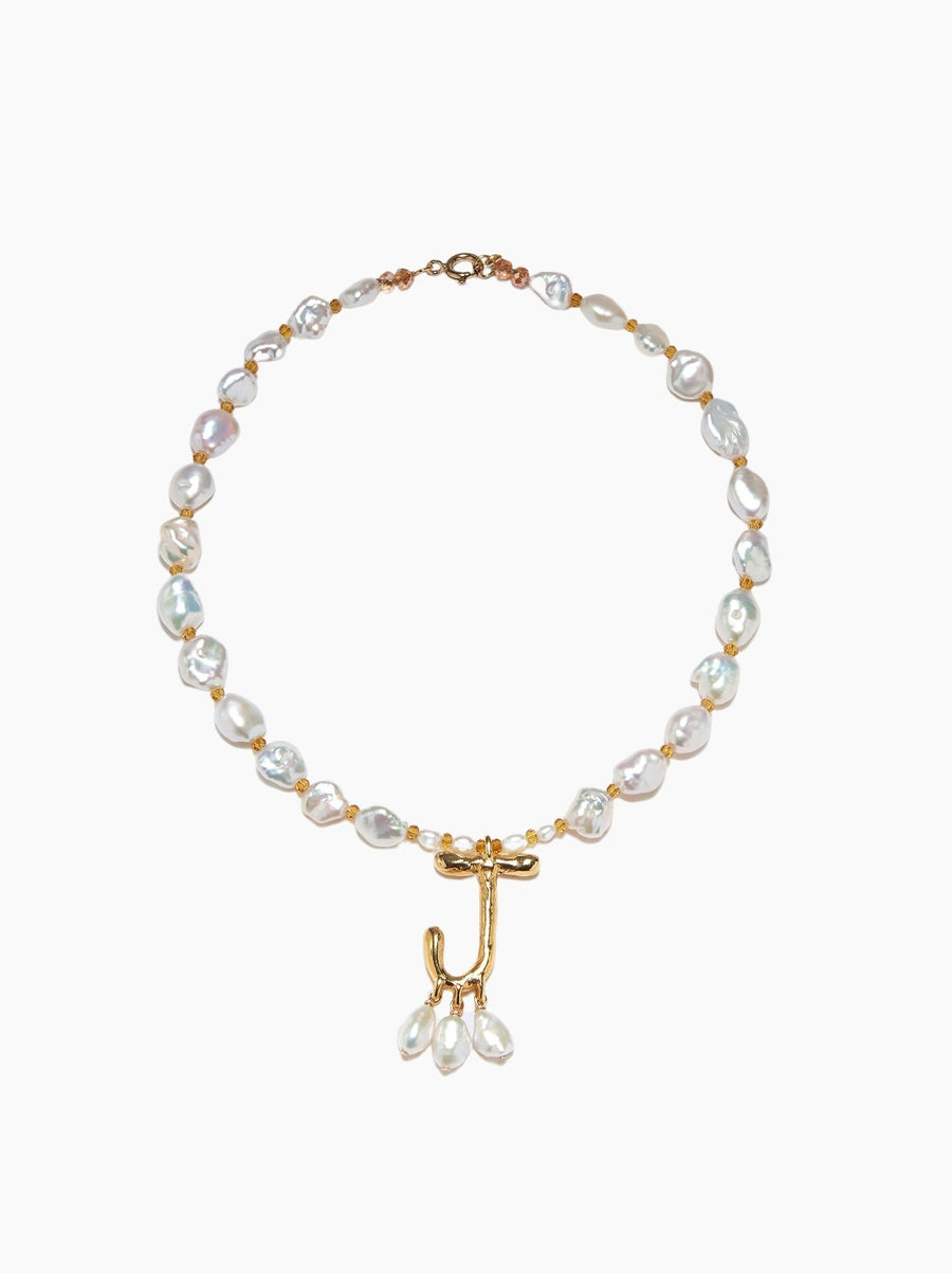 Pearl Letter Necklace