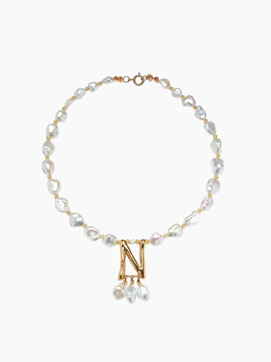 Pearl Letter Necklace