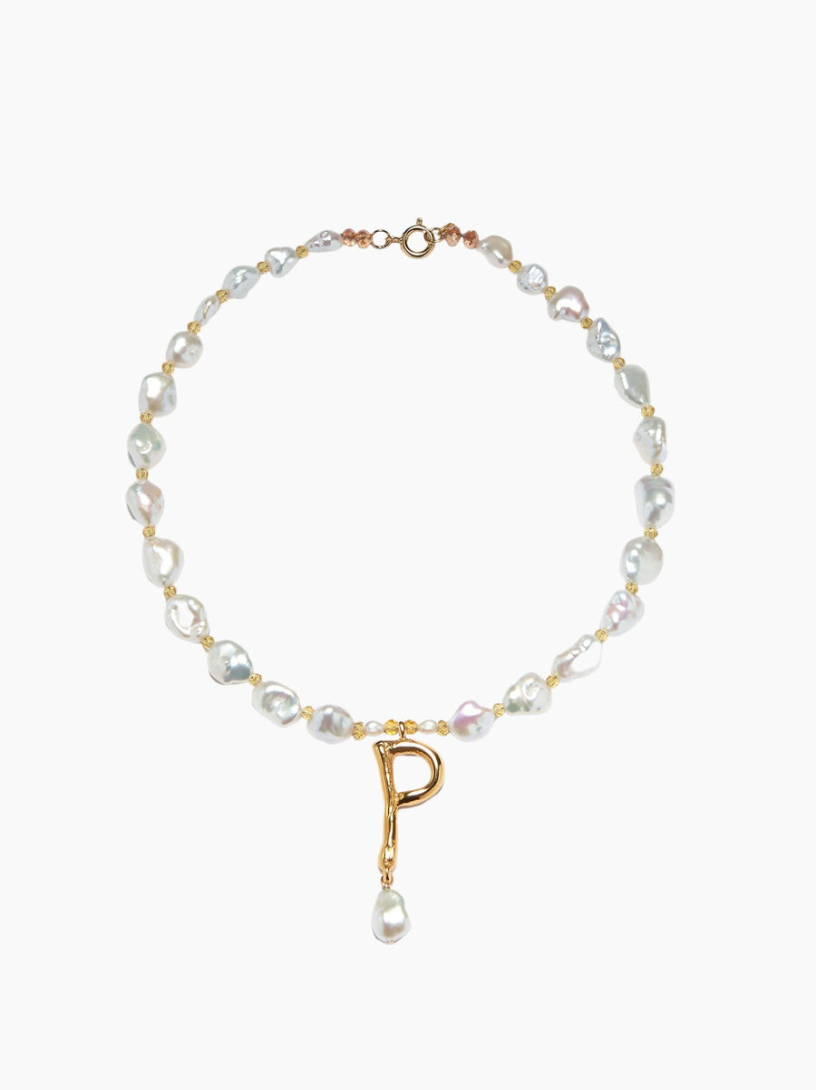 Pearl Letter Necklace