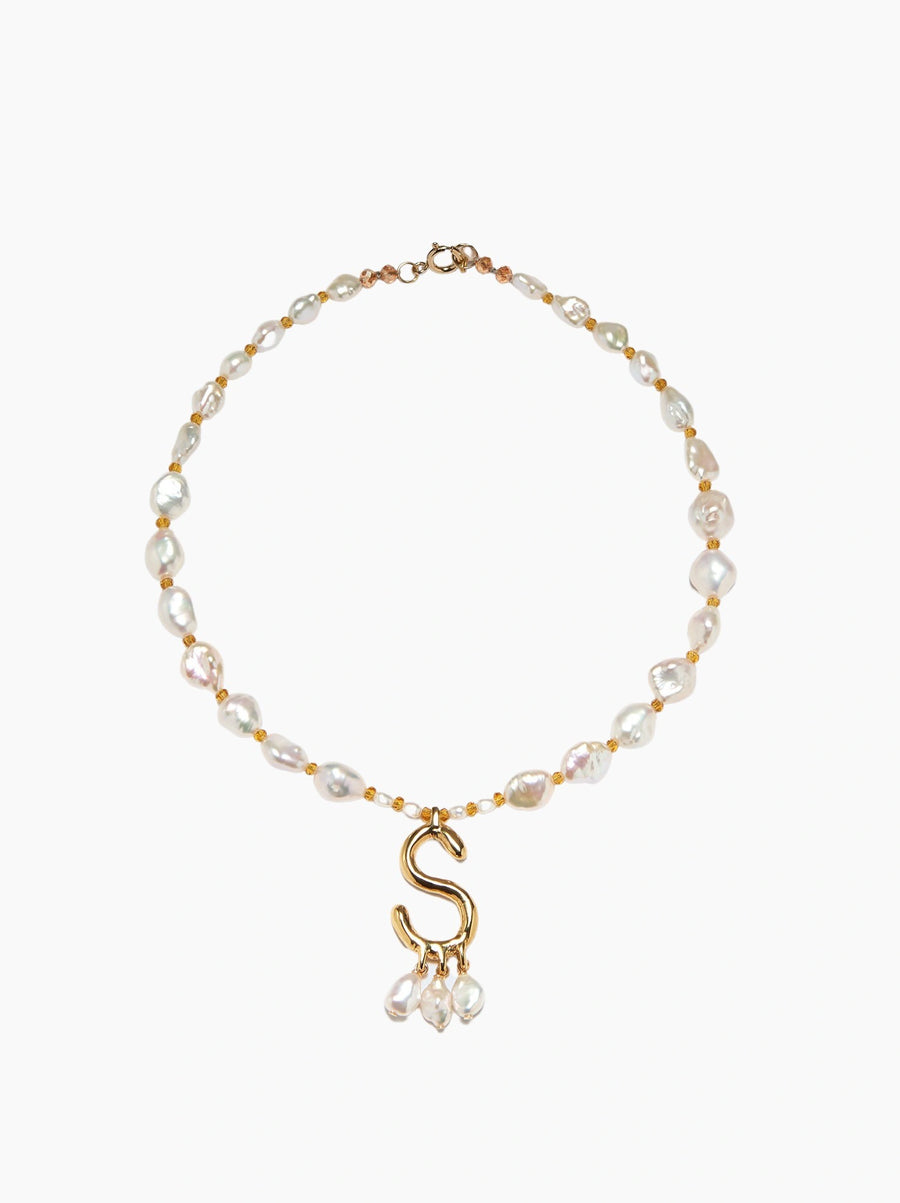 Pearl Letter Necklace