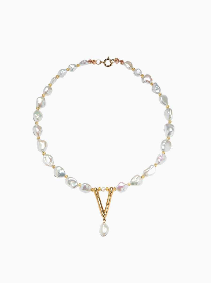 Pearl Letter Necklace