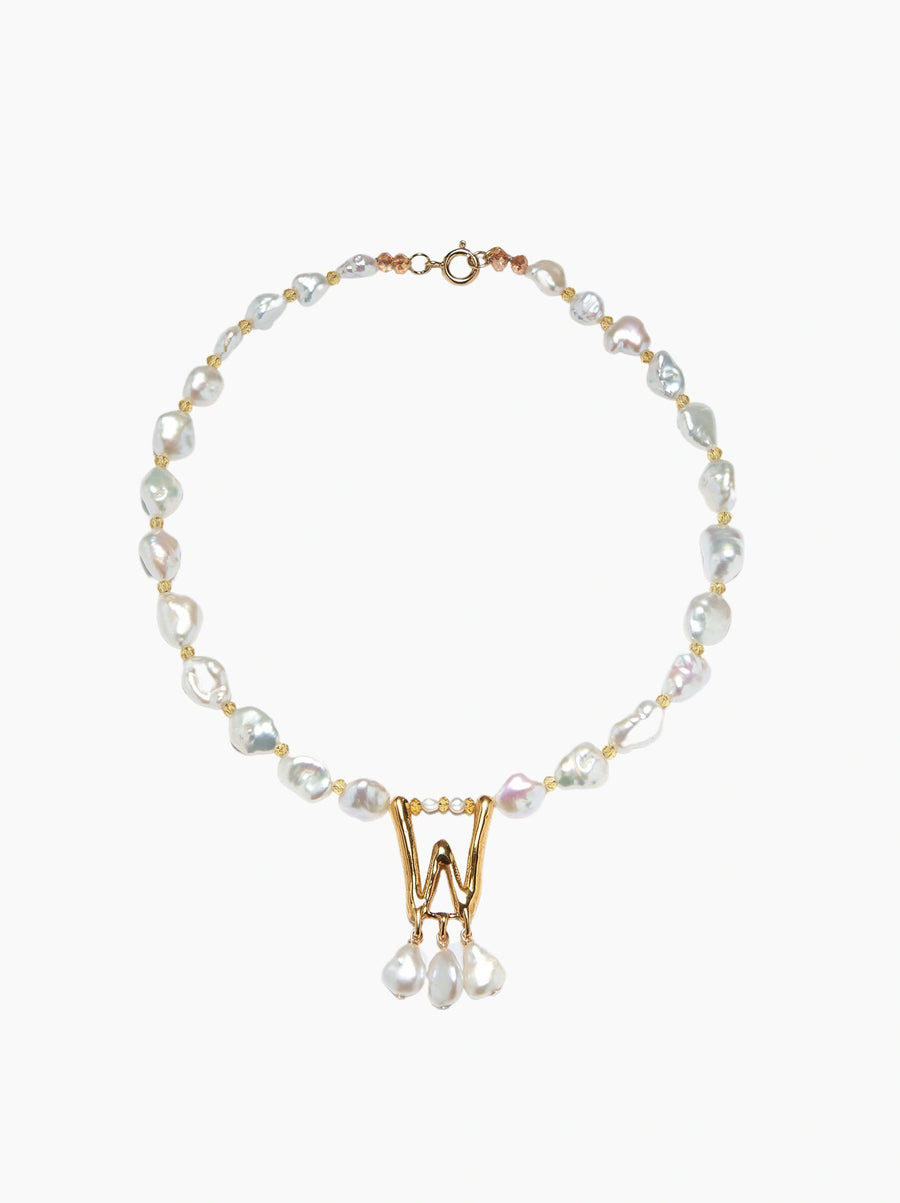 Pearl Letter Necklace