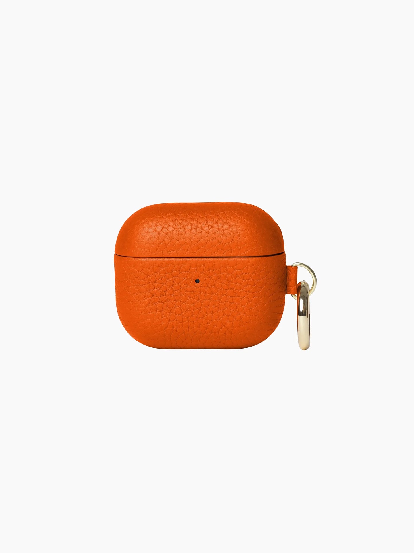 Orange Leather Airpods Case