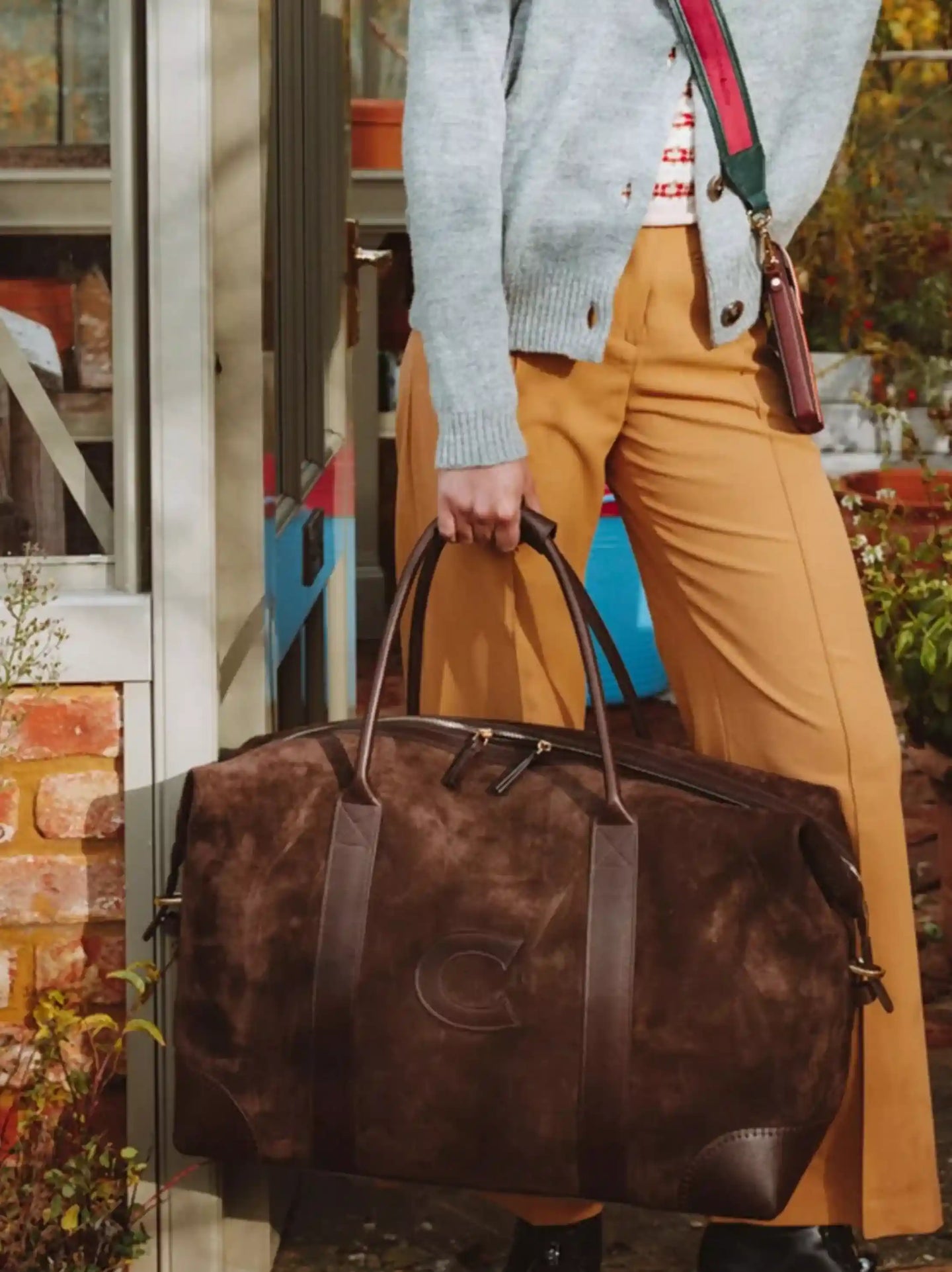 Personalised Suede Weekend Bag