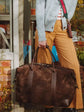 Personalised Suede Weekend Bag