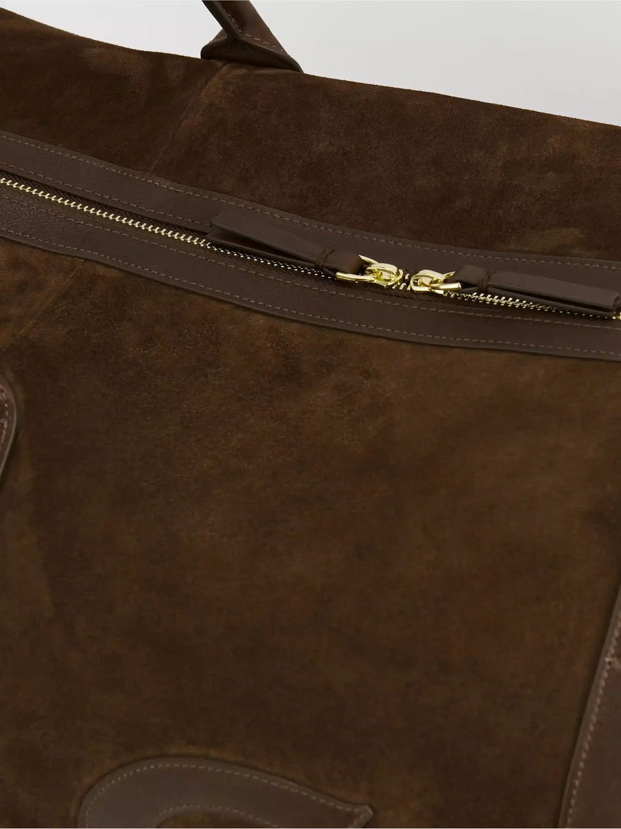 Personalised Suede Weekend Bag