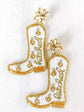 Gold Hitched Boot Earrings