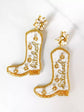 Gold Hitched Boot Earrings