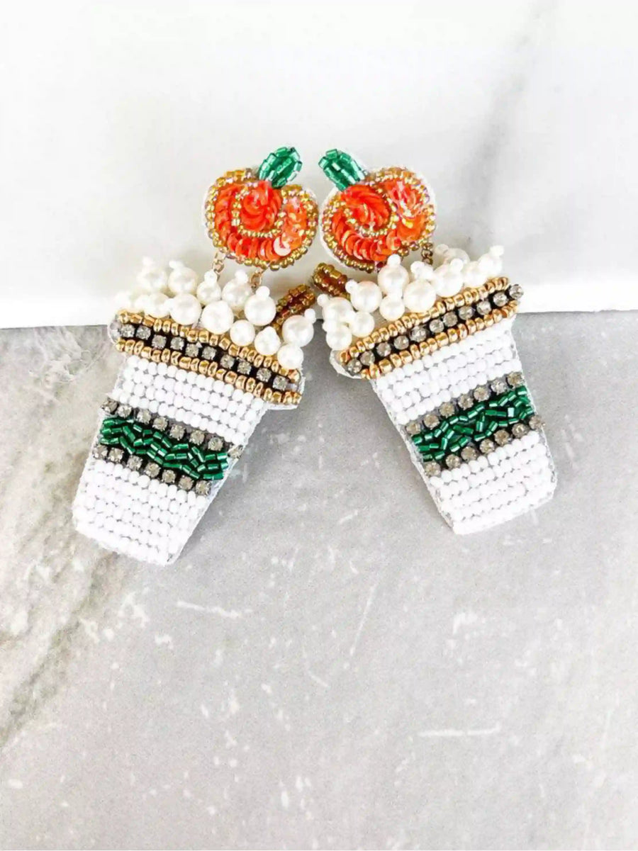 Pumpkin Spice Latte Earrings